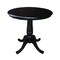 International Concepts Round 36 in Rd Top Pedestal Table, 12 in Leaf, 28.9 inH, Dining Height, Black, 36 W, 48 L, Wood K46-36RXT - alternate 1